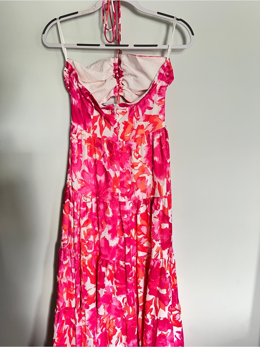 Hello Molly Pink Floral Halter Maxi Dress - Picture 4 of 5